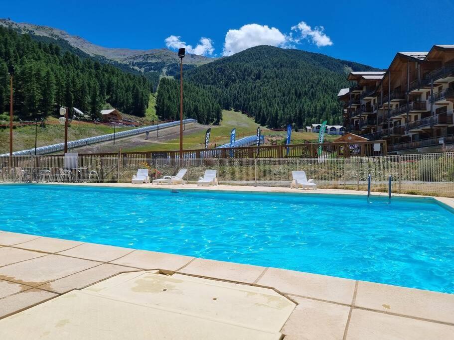 Ferienwohnung T2 + Coin Montagne - Wifi/Piscine - Les Orres 1800 Exterior foto
